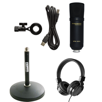 Starter Podcasting Bundle w Mic Stand